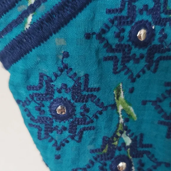 3/35 babydoll Floral Bustier Tank Top Lace up Sz S colorful Romantic - Picture 9 of 12